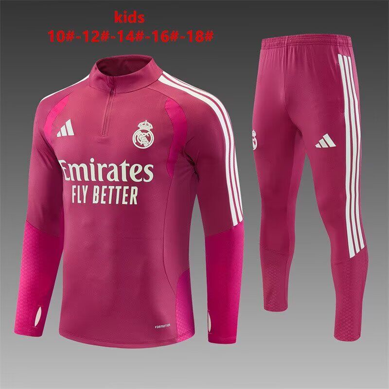 Kids Real Madrid 26/27 Tracksuit - Pink